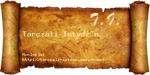 Tarczali István névjegykártya