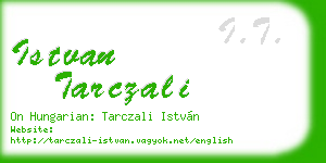 istvan tarczali business card